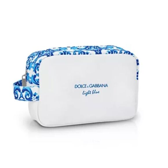 Dolce & Gabbana Blue and White Light Blue Floral Cosmetic Case - Picture 1 of 5
